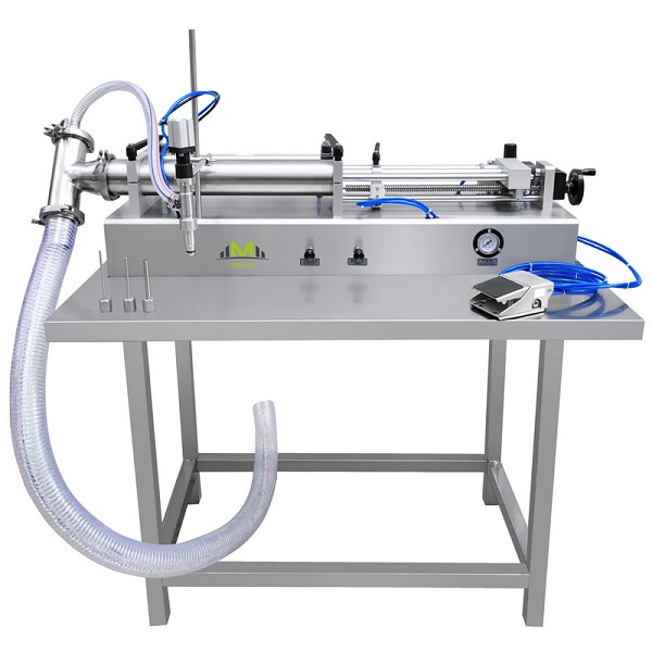 Máquina de llenado de líquido y pasta neumática semiautomática horizontal mzh f